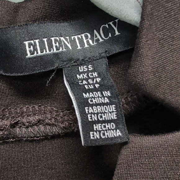 Ellen Tracey Belted Short Sleeve Fit & Flare Dress. Size Small. Brown. NWT - Picture 4 of 6